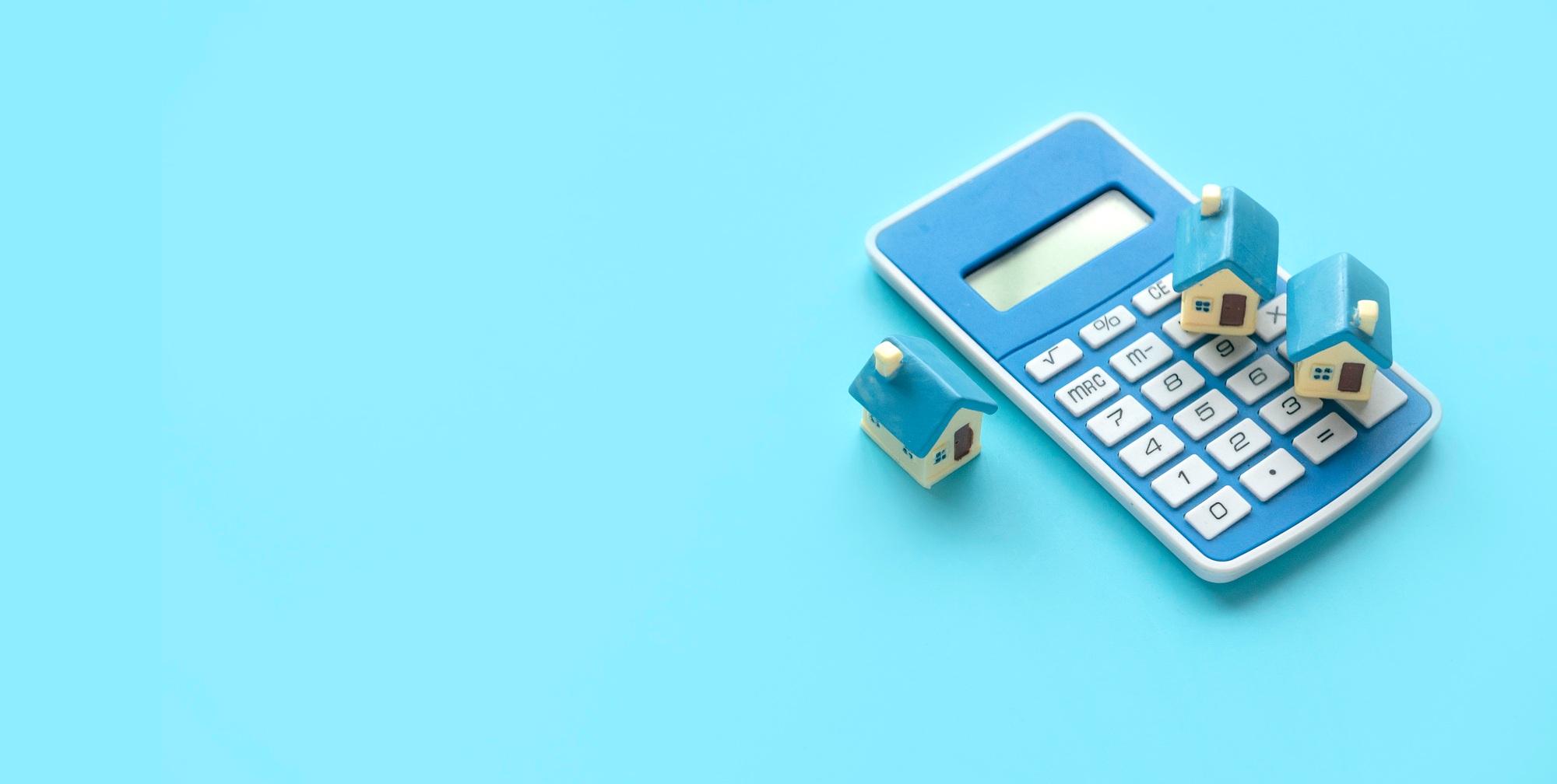 Concept of home loan mortgage, refinance, interest rate. Saving for house.